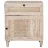 Table de chevet Blanc 50 x 33 x 60 cm Bois d'ingénierie 621367621367