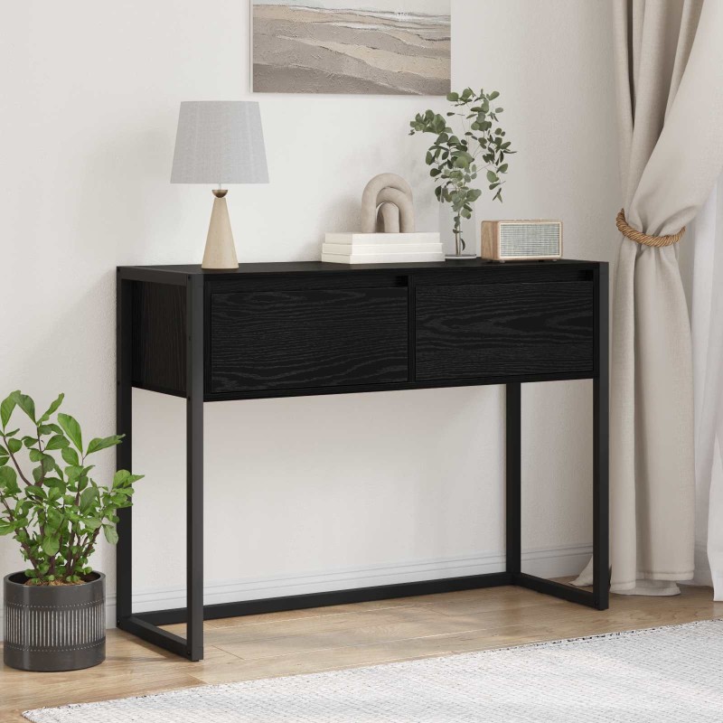 Table d'appoint Chêne noir 100 x 36 x 75 cm Bois d'ingénierie 621368621368
