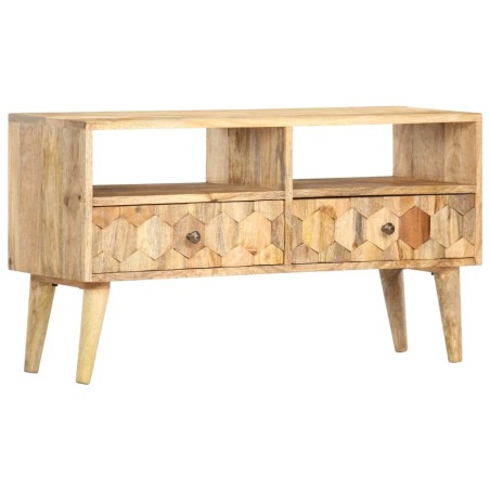 Meuble TV 90x30x50 cm Bois de manguier solide 621371621371
