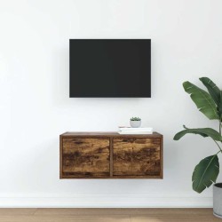 Meuble TV chêne fumé 60x31x25,5 cm bois d'ingénierie 621373621373
