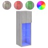 Meuble TV avec lumières LED sonoma gris 30,5x30x90 cm 621374621374