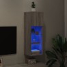 Meuble TV avec lumières LED sonoma gris 30,5x30x90 cm 621374621374