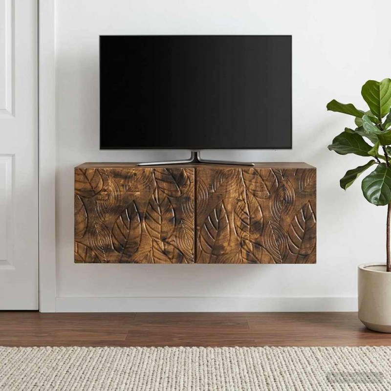 Meuble TV mural 59,5 x 41 x 30 cm Chêne fumé Bois d'ingénierie 621377621377