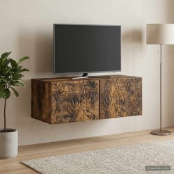 Meuble TV mural 59,5 x 41 x 30 cm Chêne fumé Bois d'ingénierie 621377621377