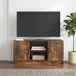 Meuble TV Chêne fumé 102 x 34,5 x 47 cm Bois d'ingénierie 621378621378