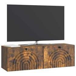 Meuble TV mural Chêne fumé 98 x 31 x 30 cm Bois d'ingénierie 621379621379
