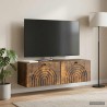 Meuble TV mural Chêne fumé 98 x 31 x 30 cm Bois d'ingénierie 621379621379