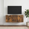 Meuble TV mural 78,5 x 31 x 30 cm Chêne fumé Bois d'ingénierie 621388621388