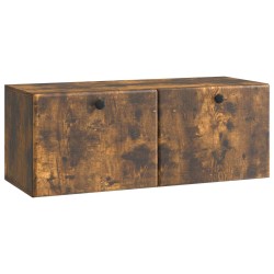 Meuble TV mural 78,5 x 31 x 30 cm Chêne fumé Bois d'ingénierie 621388621388