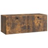 Meuble TV mural 78,5 x 31 x 30 cm Chêne fumé Bois d'ingénierie 621388621388