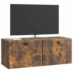Meuble TV mural 78,5 x 31 x 30 cm Chêne fumé Bois d'ingénierie 621388621388