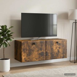 Meuble TV mural 78,5 x 31 x 30 cm Chêne fumé Bois d'ingénierie 621388621388