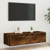 Meuble TV avec lumières LED chêne fumé 100X35,5x25 cm 621391621391