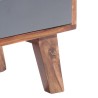 Meuble TV gris 140x30x45 cm bois solide 621392621392