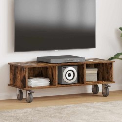 Meuble TV Chêne fumé 100 x 35 x 35 cm Bois d'ingénierie 621393621393