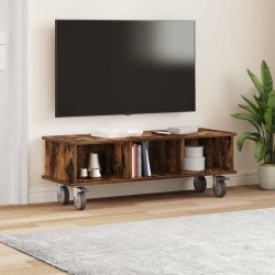Meuble TV Chêne fumé 100 x 35 x 35 cm Bois d'ingénierie 621393621393