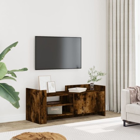 Meuble TV Chêne fumé 100x35x40 cm Bois d'ingénierie 621394621394