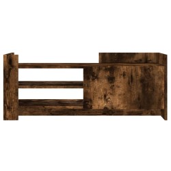 Meuble TV Chêne fumé 100x35x40 cm Bois d'ingénierie 621394621394