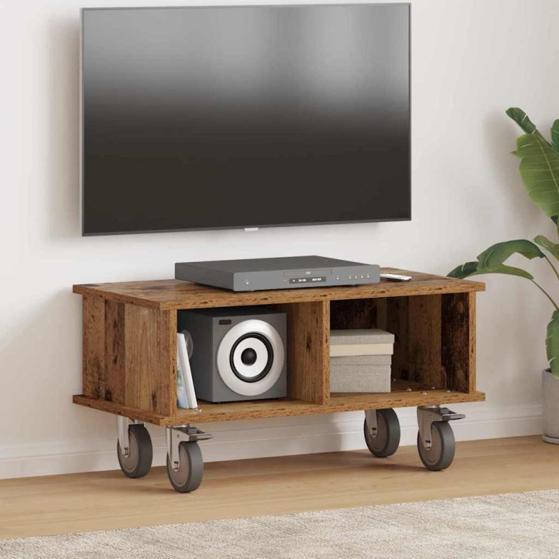 Meuble TV Bois ancien 68,5 x 35 x 35 cm Bois d'ingénierie 621396621396