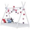Cadre de lit d'enfant Blanc Bois de pin massif 70x140 cm 621397621397
