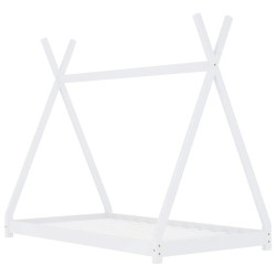 Cadre de lit d'enfant Blanc Bois de pin massif 70x140 cm 621397621397