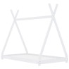 Cadre de lit d'enfant Blanc Bois de pin massif 70x140 cm 621397621397