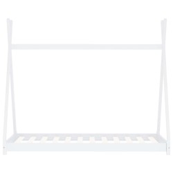 Cadre de lit d'enfant Blanc Bois de pin massif 70x140 cm 621397621397