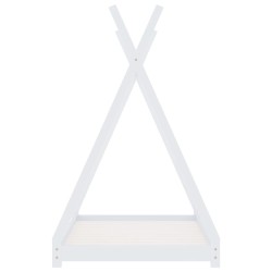 Cadre de lit d'enfant Blanc Bois de pin massif 70x140 cm 621397621397