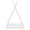 Cadre de lit d'enfant Blanc Bois de pin massif 70x140 cm 621397621397