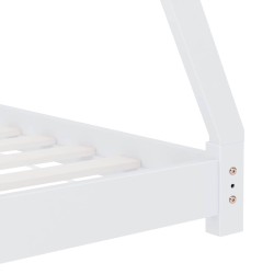 Cadre de lit d'enfant Blanc Bois de pin massif 70x140 cm 621397621397