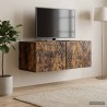 Meuble TV mural 59,5 x 31 cm Chêne fumé Bois d'ingénierie 621398621398
