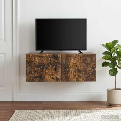 Meuble TV mural 59,5 x 31 cm Chêne fumé Bois d'ingénierie 621398621398
