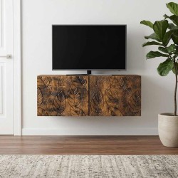 Meuble TV mural 78,5 x 31 cm Chêne fumé Bois d'ingénierie 621400621400