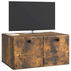 Meuble TV mural 59,5 x 41 x 30 cm Chêne fumé Bois d'ingénierie 621401621401
