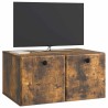 Meuble TV mural 59,5 x 41 x 30 cm Chêne fumé Bois d'ingénierie 621401621401