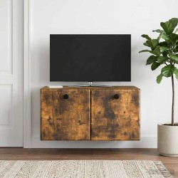 Meuble TV mural 59,5 x 41 x 30 cm Chêne fumé Bois d'ingénierie 621401621401
