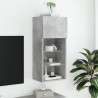 Meuble TV avec lumières LED gris béton 40,5x30x90 cm 621404621404
