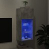 Meuble TV avec lumières LED gris béton 40,5x30x90 cm 621404621404