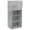 Meuble TV avec lumières LED gris béton 40,5x30x90 cm 621404621404