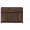 Meuble TV avec LED chêne marron 91x34x61 cm bois d'ingénierie 621407621407