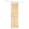 Porte coulissante Naturel et Blanc 70 x 210 cm 621408621408