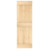 Porte coulissante Naturel et Blanc 70 x 210 cm 621408621408