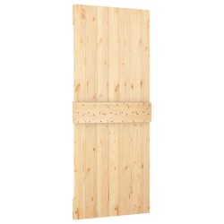 Porte coulissante Naturel et Blanc 80 x 210 cm 621409621409