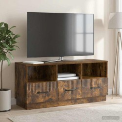 Meuble TV Chêne fumé 102 x 34,5 x 47 cm Bois d'ingénierie 621410621410