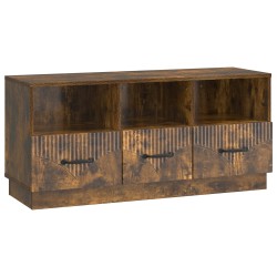 Meuble TV Chêne fumé 102 x 34,5 x 47 cm Bois d'ingénierie 621410621410
