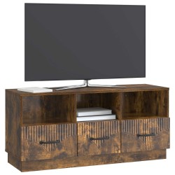 Meuble TV Chêne fumé 102 x 34,5 x 47 cm Bois d'ingénierie 621410621410