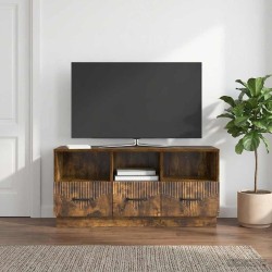 Meuble TV Chêne fumé 102 x 34,5 x 47 cm Bois d'ingénierie 621410621410