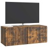 Meuble TV mural 78,5 x 31 x 30 cm Chêne fumé Bois d'ingénierie 621411621411