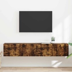 Meuble TV mural 2 pcs Chêne fumé 78,5 x 31 x 29,5 cm 621413621413