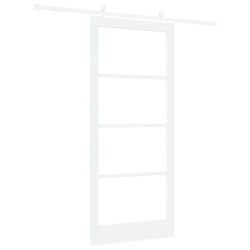 Porte coulissante Blanc 93 x 211 cm Bois de pin massif et verre 621414621414
